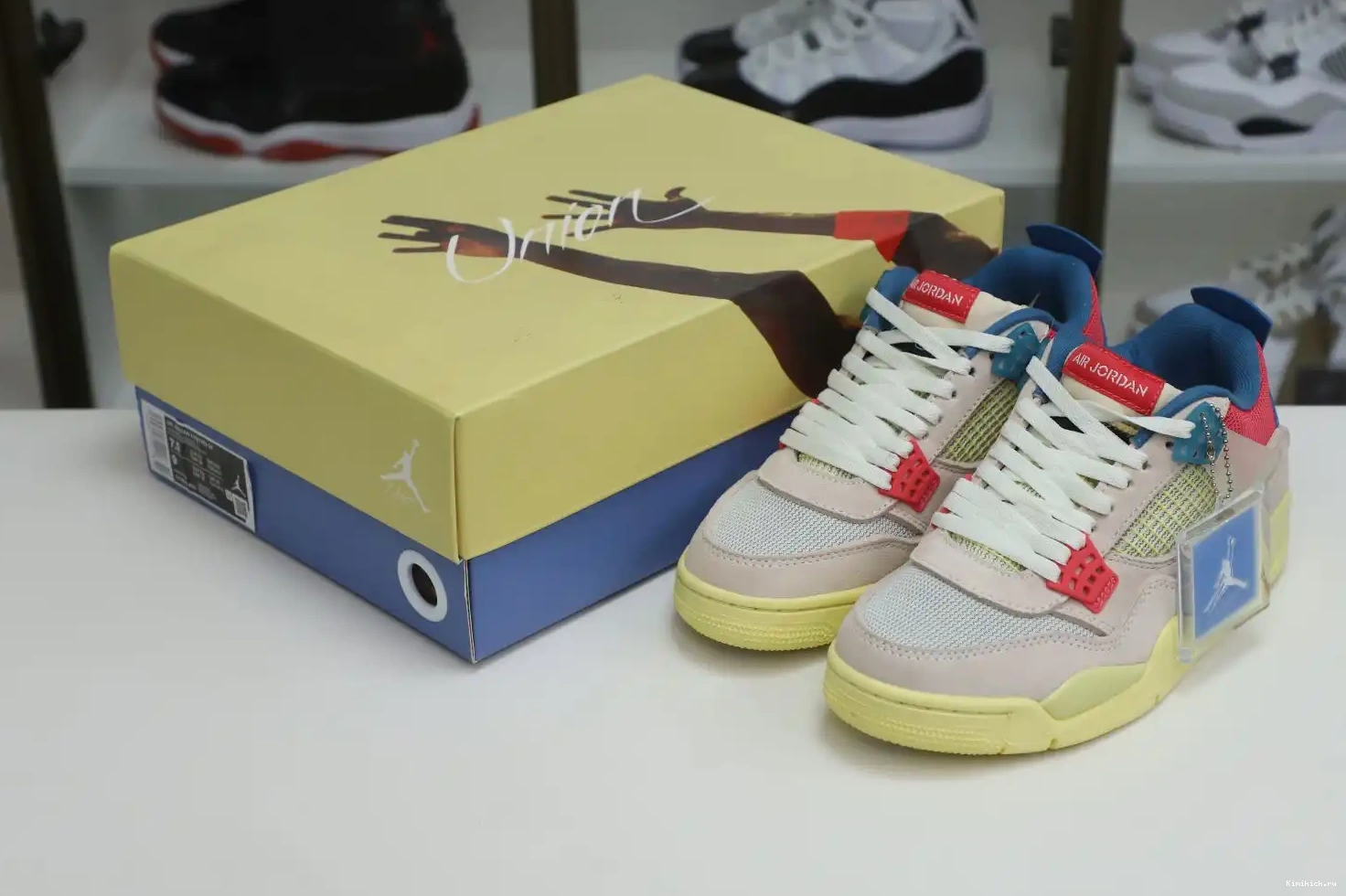 UNION ICE' 4 LA RETRO Kimikick X AIR JORDAN 'GUAVA 0325